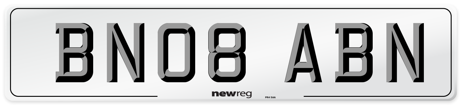 BN08 ABN Number Plate from New Reg